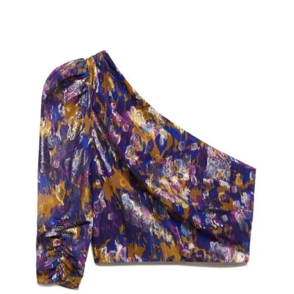 Mango Navy Textured Top - Picture 3 of 3